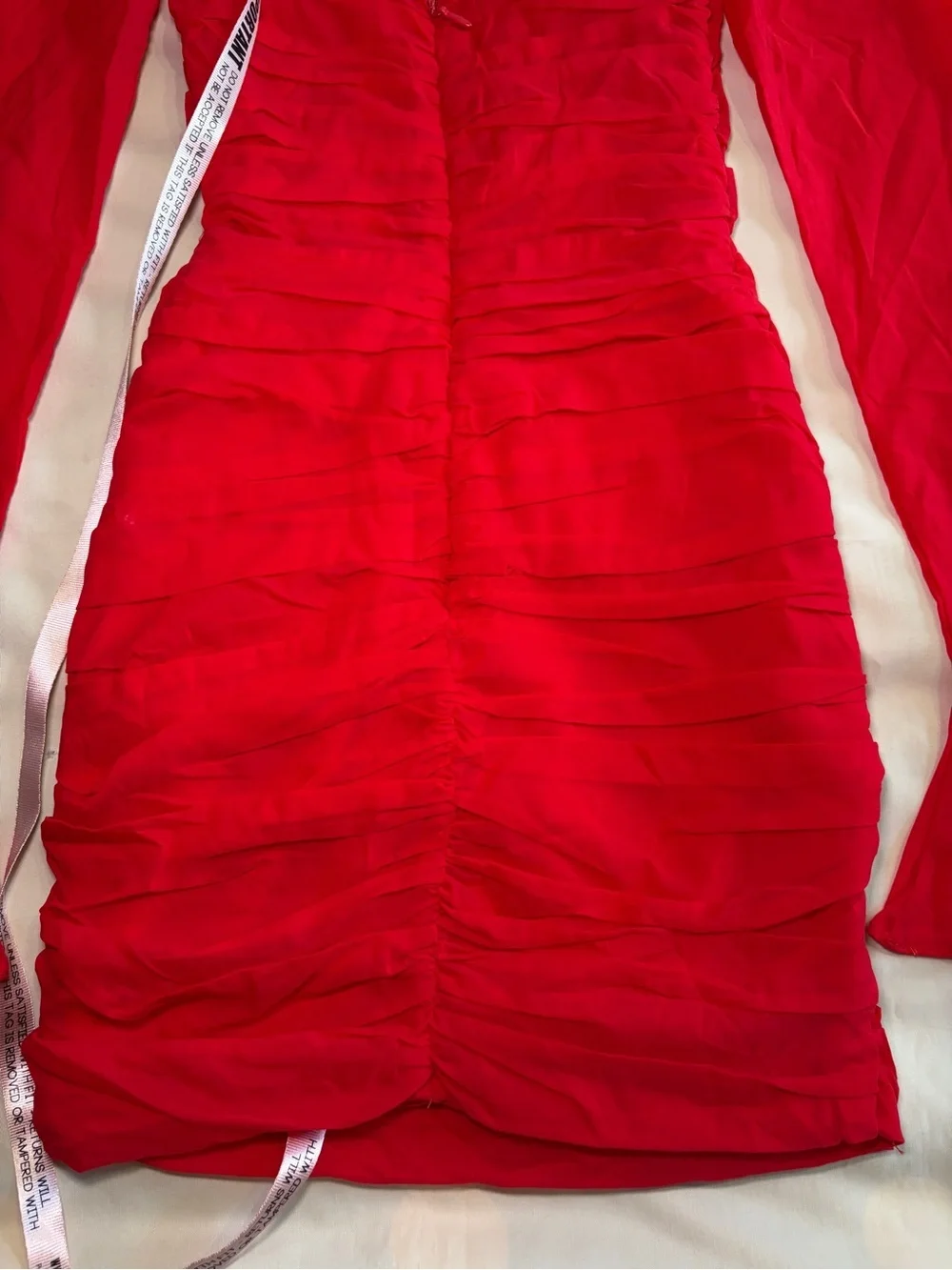 NEW! House of CB- CAMILLE Scarlet Real Silk Cutout Mini Dress Red Size Small
